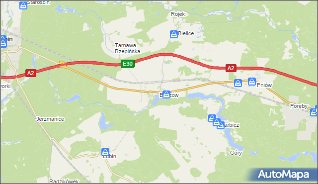 mapa Boczów gmina Torzym, Boczów gmina Torzym na mapie Targeo