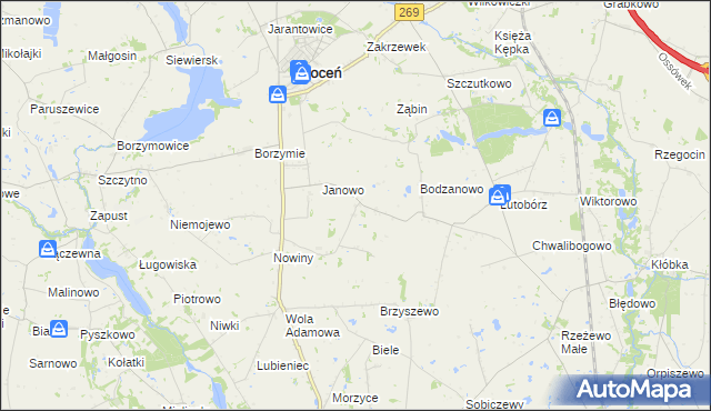 mapa Bodzanówek gmina Choceń, Bodzanówek gmina Choceń na mapie Targeo