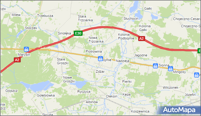 mapa Bojmie, Bojmie na mapie Targeo