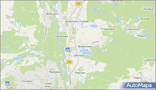 mapa Bolechówko, Bolechówko na mapie Targeo