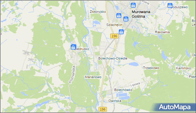 mapa Bolechowo-Osiedle, Bolechowo-Osiedle na mapie Targeo