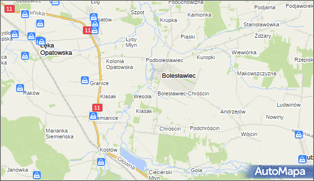 mapa Bolesławiec-Chróścin, Bolesławiec-Chróścin na mapie Targeo