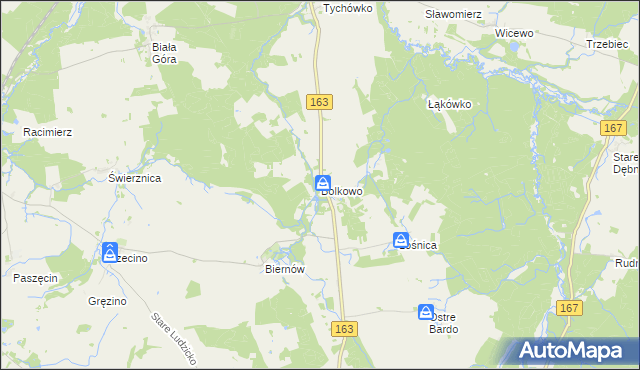 mapa Bolkowo gmina Połczyn-Zdrój, Bolkowo gmina Połczyn-Zdrój na mapie Targeo