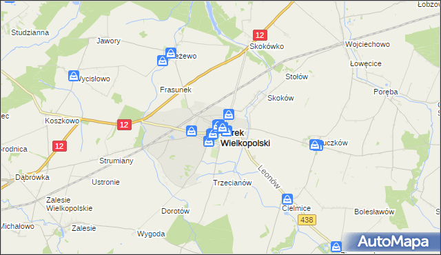 mapa Borek Wielkopolski, Borek Wielkopolski na mapie Targeo