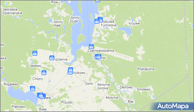 mapa Borsk gmina Karsin, Borsk gmina Karsin na mapie Targeo