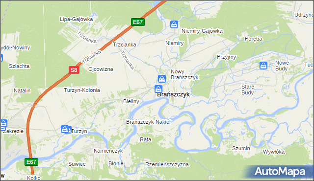 mapa Brańszczyk, Brańszczyk na mapie Targeo