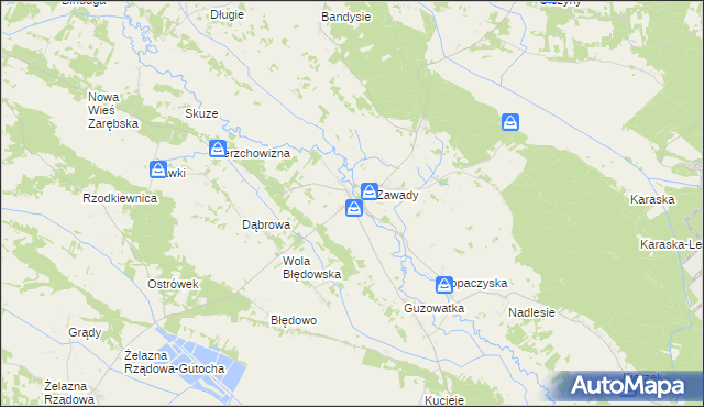 mapa Brodowe Łąki, Brodowe Łąki na mapie Targeo