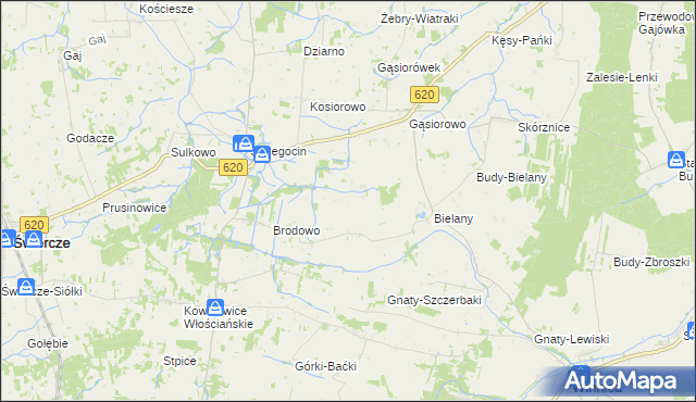mapa Brodowo-Wity, Brodowo-Wity na mapie Targeo