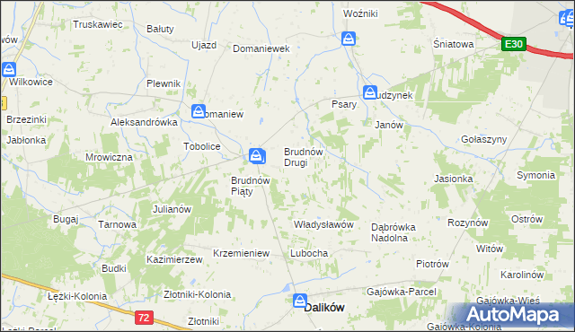 mapa Brudnów Trzeci, Brudnów Trzeci na mapie Targeo