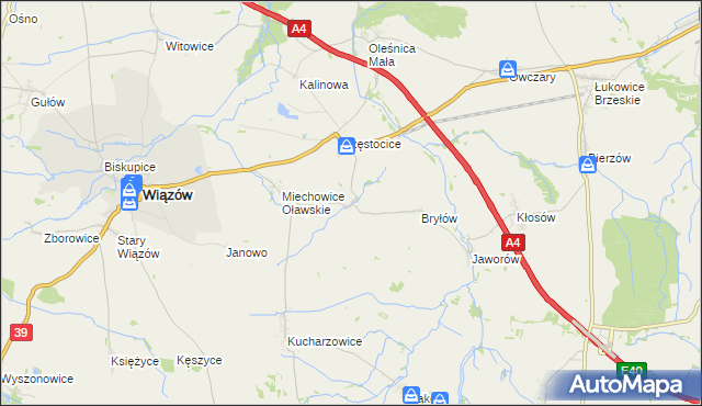 mapa Bryłówek, Bryłówek na mapie Targeo