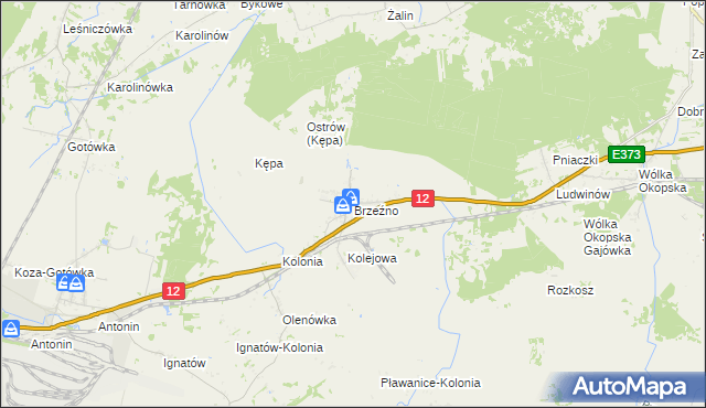 mapa Brzeźno gmina Dorohusk, Brzeźno gmina Dorohusk na mapie Targeo