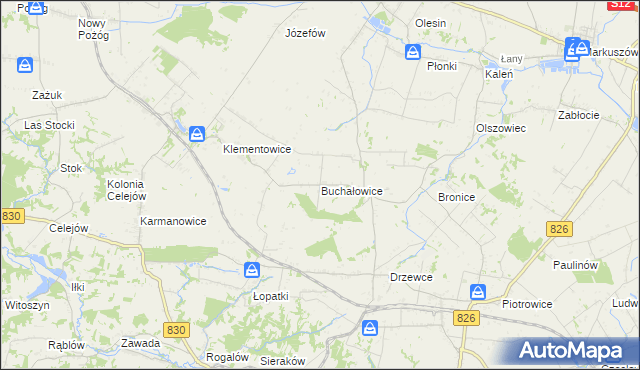 mapa Buchałowice, Buchałowice na mapie Targeo