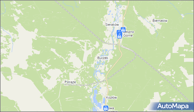 mapa Buczek gmina Szprotawa, Buczek gmina Szprotawa na mapie Targeo