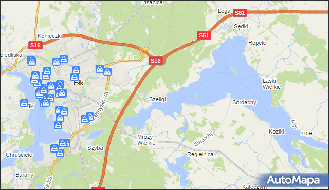 mapa Buczki gmina Ełk, Buczki gmina Ełk na mapie Targeo