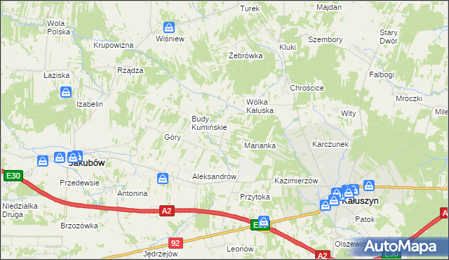 mapa Budy Przytockie, Budy Przytockie na mapie Targeo