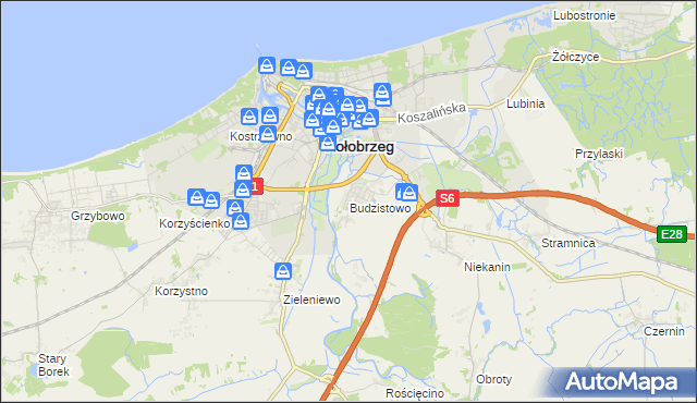 mapa Budzistowo, Budzistowo na mapie Targeo