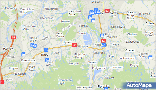 mapa Bujaków, Bujaków na mapie Targeo