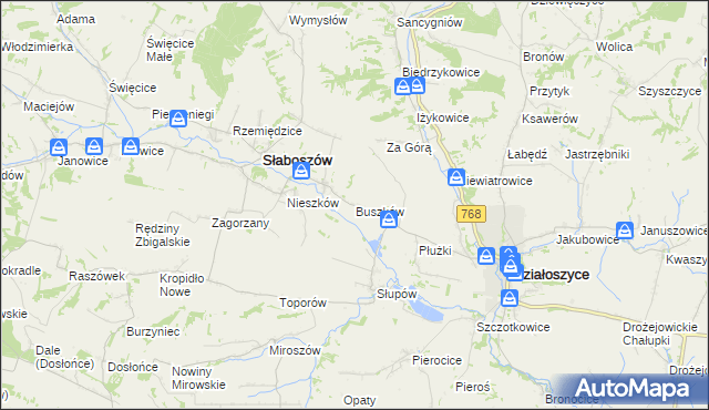 mapa Buszków, Buszków na mapie Targeo