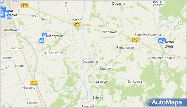 mapa Butrymowce, Butrymowce na mapie Targeo