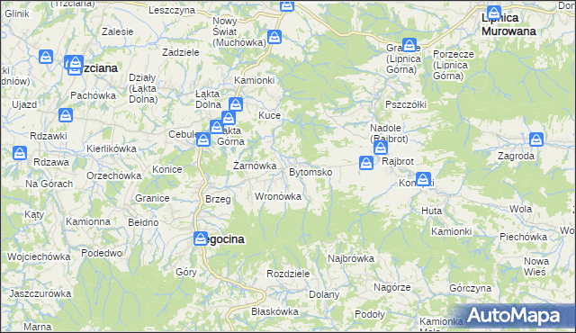 mapa Bytomsko, Bytomsko na mapie Targeo