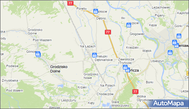 mapa Chałupki Dębniańskie, Chałupki Dębniańskie na mapie Targeo