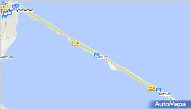 mapa Chałupy gmina Władysławowo, Chałupy gmina Władysławowo na mapie Targeo