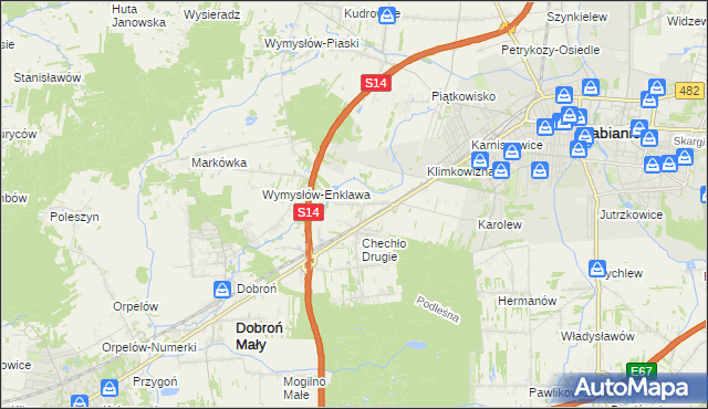 mapa Chechło Pierwsze, Chechło Pierwsze na mapie Targeo