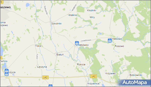 mapa Chlebówko, Chlebówko na mapie Targeo
