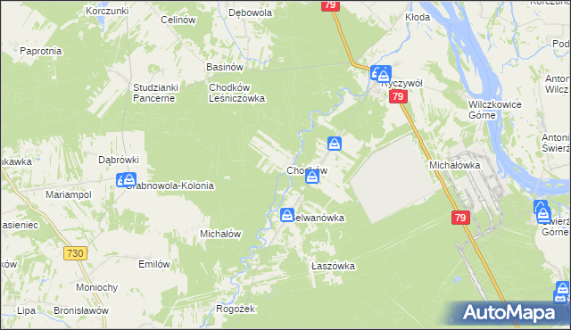 mapa Chodków, Chodków na mapie Targeo