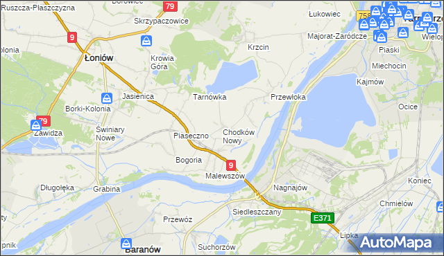 mapa Chodków Nowy, Chodków Nowy na mapie Targeo