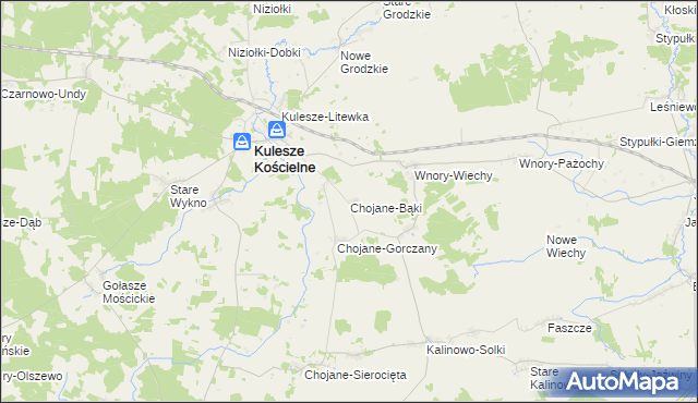 mapa Chojane-Bąki, Chojane-Bąki na mapie Targeo