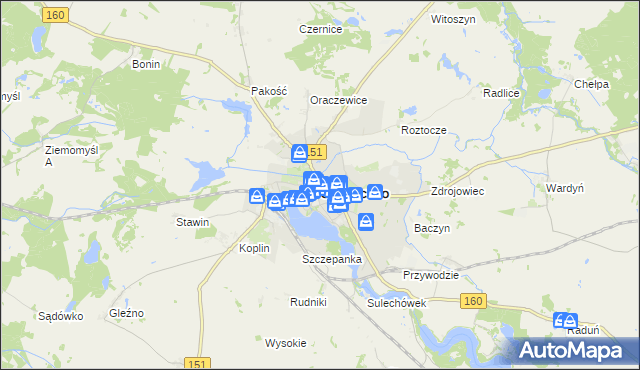 mapa Choszczno, Choszczno na mapie Targeo