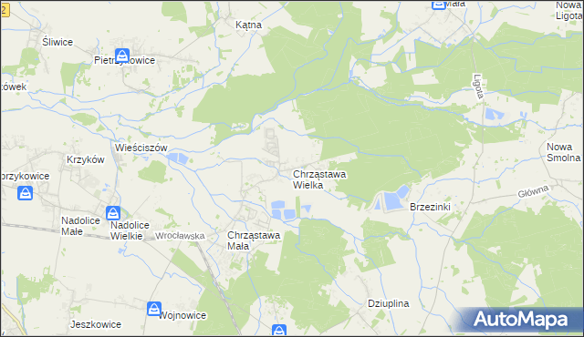 mapa Chrząstawa Wielka, Chrząstawa Wielka na mapie Targeo