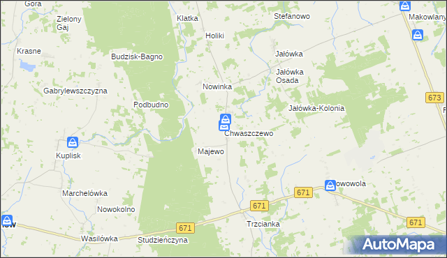 mapa Chwaszczewo, Chwaszczewo na mapie Targeo