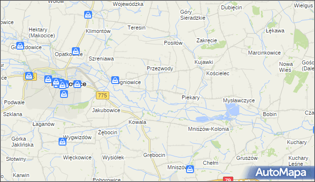 mapa Ciborowice, Ciborowice na mapie Targeo