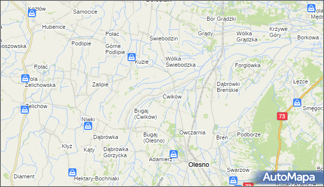 mapa Ćwików, Ćwików na mapie Targeo