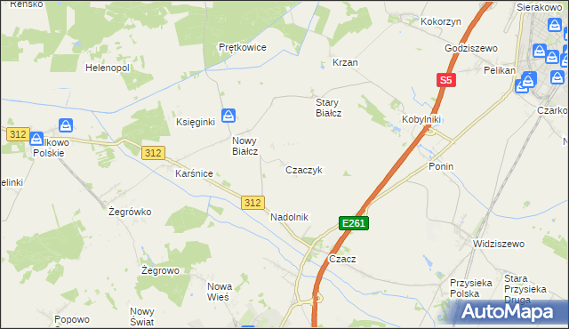 mapa Czaczyk, Czaczyk na mapie Targeo