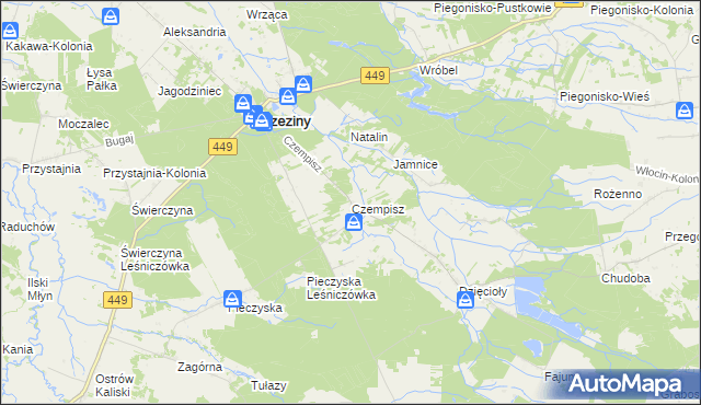 mapa Czempisz, Czempisz na mapie Targeo