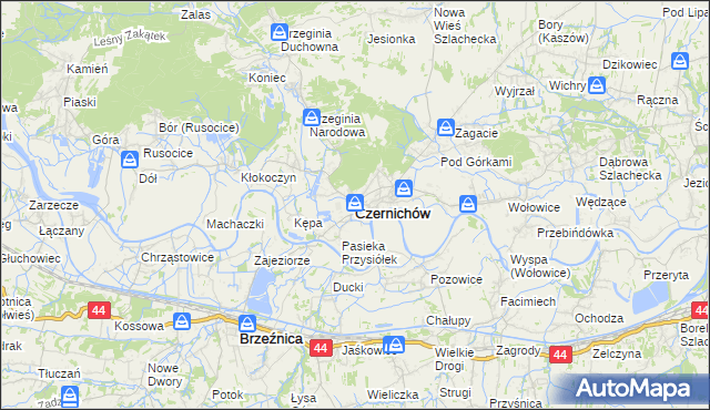 mapa Czernichów powiat krakowski, Czernichów powiat krakowski na mapie Targeo