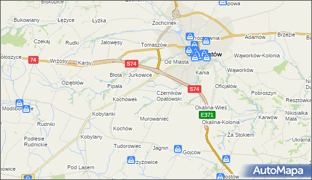 mapa Czerników Opatowski, Czerników Opatowski na mapie Targeo