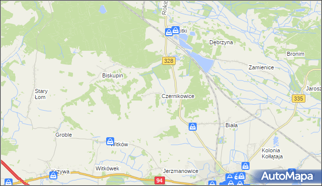 mapa Czernikowice, Czernikowice na mapie Targeo
