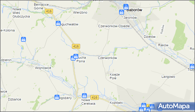 mapa Czerwonków, Czerwonków na mapie Targeo