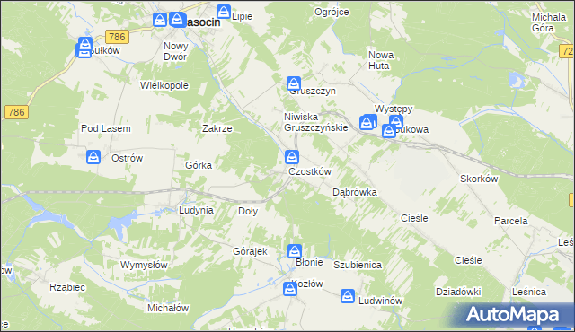 mapa Czostków gmina Krasocin, Czostków gmina Krasocin na mapie Targeo