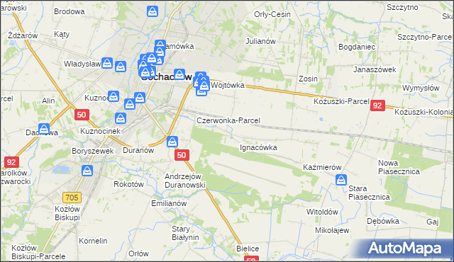 mapa Czyste gmina Sochaczew, Czyste gmina Sochaczew na mapie Targeo