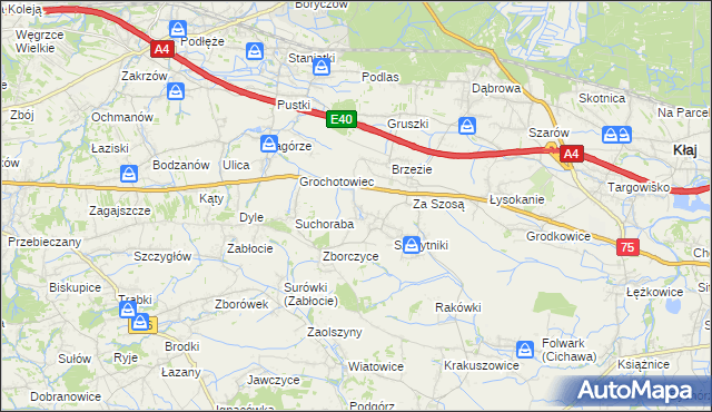mapa Czyżów gmina Gdów, Czyżów gmina Gdów na mapie Targeo