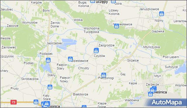 mapa Czyżów gmina Stopnica, Czyżów gmina Stopnica na mapie Targeo
