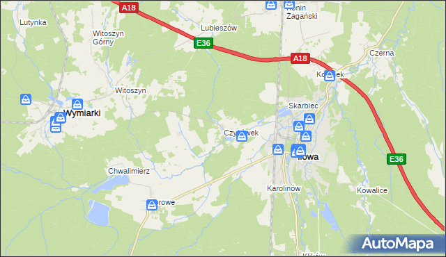 mapa Czyżówek, Czyżówek na mapie Targeo