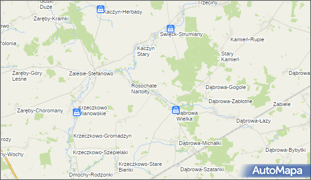 mapa Dąbrowa-Cherubiny, Dąbrowa-Cherubiny na mapie Targeo