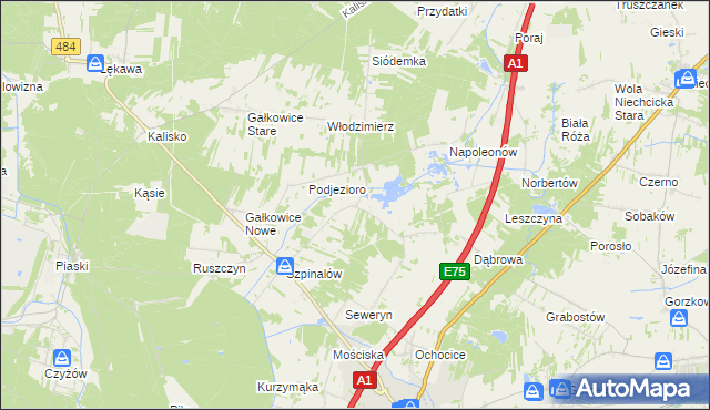 mapa Danielów, Danielów na mapie Targeo