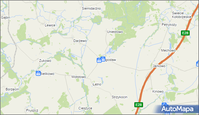 mapa Dargosław, Dargosław na mapie Targeo